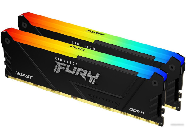 Оперативная память Kingston FURY Beast RGB 2x32ГБ DDR4 3600 МГц KF436C18BB2AK2/64