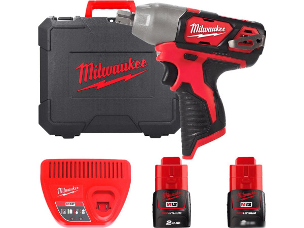 Гайковерт Milwaukee M12 M12BIW12-202C 4933447133 (с 2-мя АКБ, кейс)