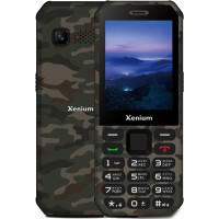 Кнопочный телефон Xenium X300 (зеленый камуфляж)
