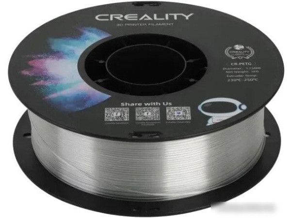 Пластик Creality CR-PETG 1.75 мм 1 кг (прозрачный)