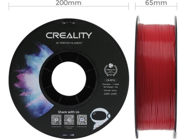 Пластик Creality CR-PETG 1.75 мм 1 кг (красный)