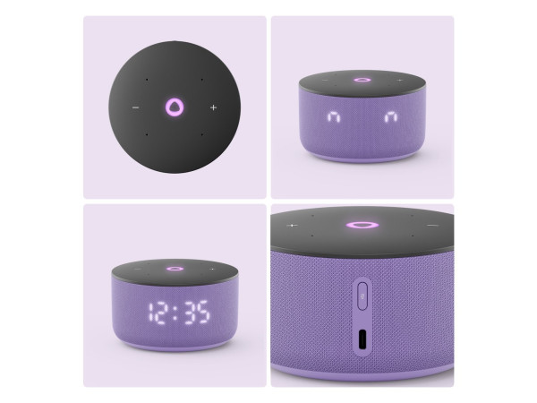 Умная колонка Яндекс Станция Мини 3 с часами (фиолетовый)