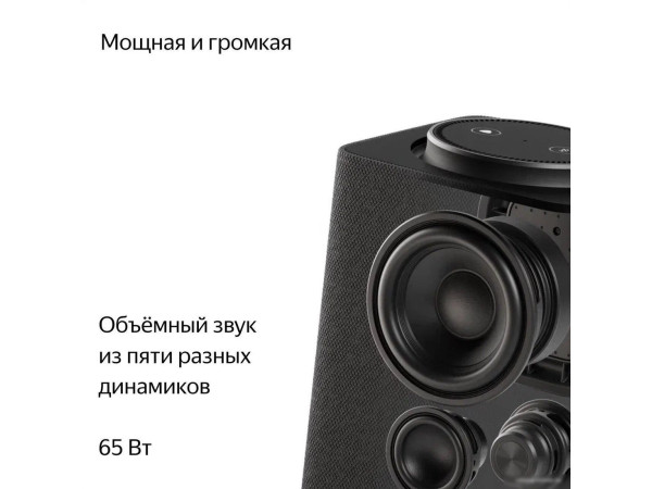 Умная колонка Яндекс Станция Макс (с хабом умного дома Zigbee, графит)