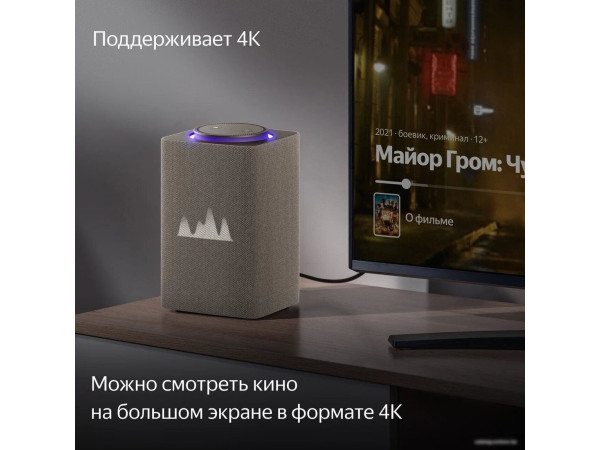 Умная колонка Яндекс Станция Макс (с хабом умного дома Zigbee, бежевый)