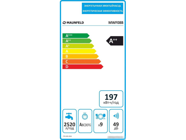 Посудомоечная машина MAUNFELD MWF08B