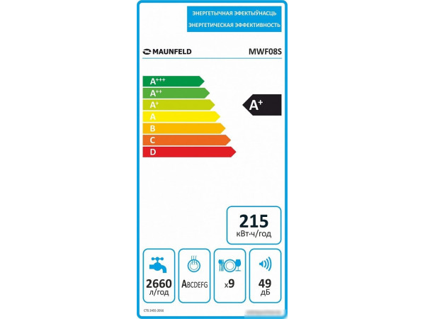 Посудомоечная машина MAUNFELD MWF08S