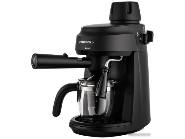 Рожковая бойлерная кофеварка MAUNFELD MF-733BK