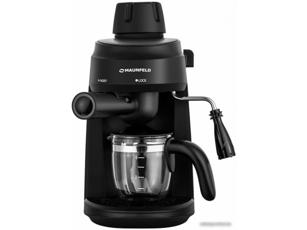 Рожковая бойлерная кофеварка MAUNFELD MF-733BK