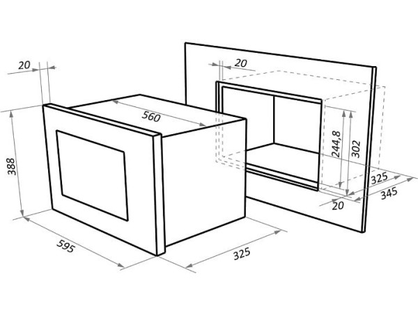 Микроволновая печь MAUNFELD MBMO.20.1PGW