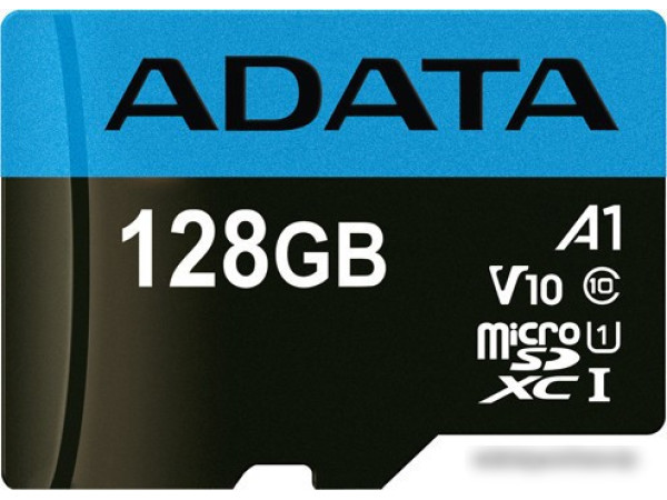 Карта памяти A-Data Premier AUSDX128GUICL10A1-RA1 microSDXC 128GB (с адаптером)