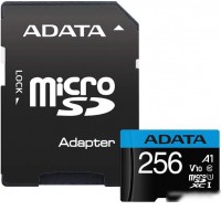 Карта памяти A-Data Premier AUSDX256GUICL10A1-RA1 microSDXC 256GB (с адаптером)