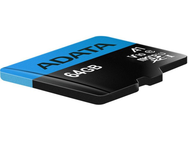 Карта памяти ADATA Premier AUSDX64GUICL10A1-RA1 microSDXC 64GB (с адаптером)