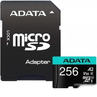Карта памяти A-Data Premier Pro AUSDX256GUI3V30SA2-RA1 microSDXC 256GB (с адаптером)