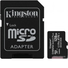 Карта памяти Kingston Canvas Select Plus microSDXC 128GB (с адаптером)
