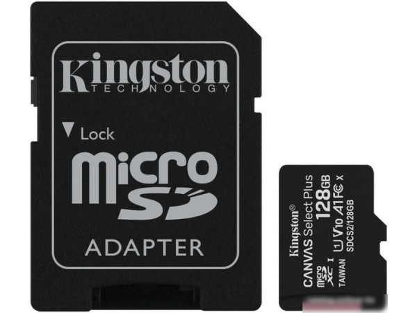 Карта памяти Kingston Canvas Select Plus microSDXC 128GB (с адаптером)