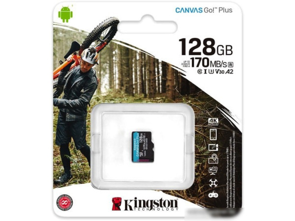 Карта памяти Kingston Canvas Go! Plus microSDXC 128GB