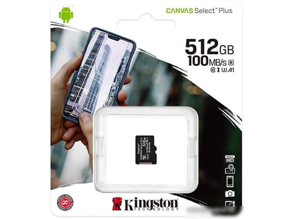 Карта памяти Kingston Canvas Select Plus microSDXC 512GB