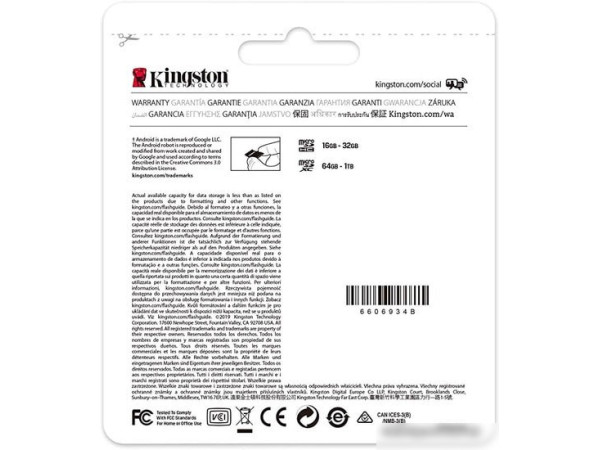 Карта памяти Kingston Canvas Select Plus microSDXC 512GB