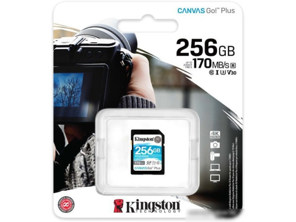 Карта памяти Kingston Canvas Go! Plus SDXC 256GB