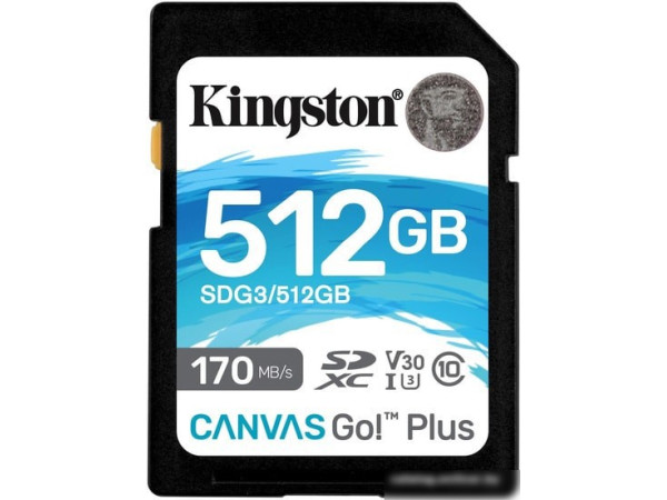 Карта памяти Kingston Canvas Go! Plus SDXC 512GB