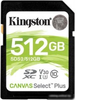 Карта памяти Kingston Canvas Select Plus SDXC 512GB