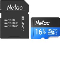 Карта памяти Netac P500 Standard 16GB NT02P500STN-016G-R (с адаптером)