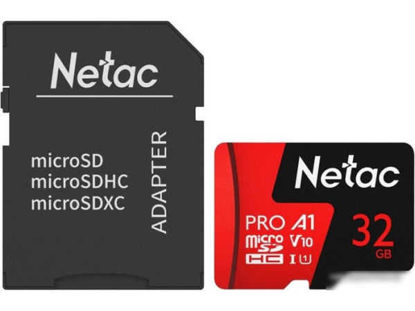 Карта памяти Netac P500 Extreme Pro 32GB NT02P500PRO-032G-R (с адаптером)