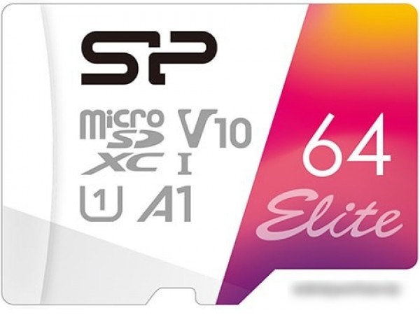 Карта памяти Silicon-Power Elite microSDXC SP064GBSTXBV1V20SP 64GB
