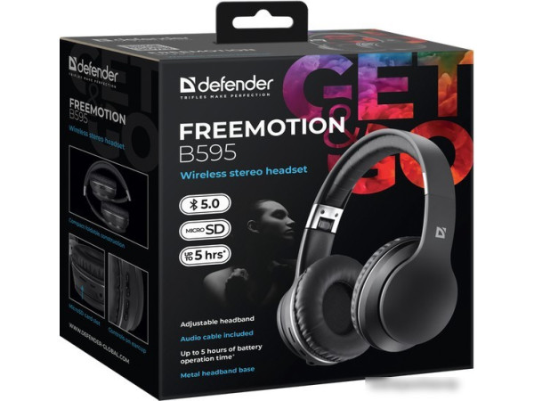 Наушники Defender FreeMotion B595 (черный)