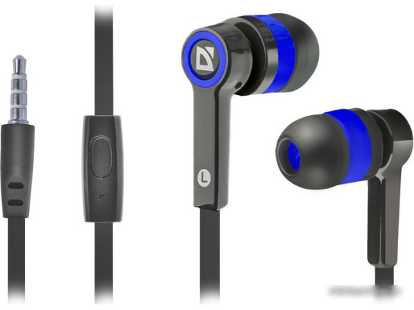 Наушники Defender Pulse 420 (черный/синий) [63423]