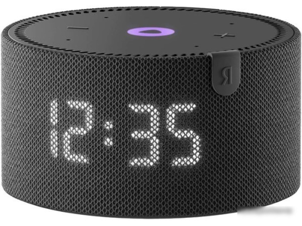 Умная колонка Яндекс Станция Мини 2 с часами (черный оникс)