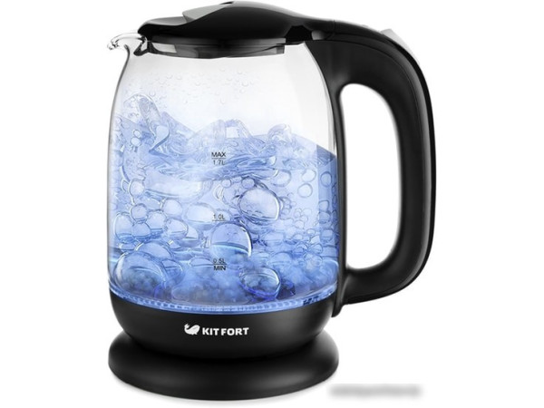 Чайник Kitfort KT-625-5 (черный/серый)