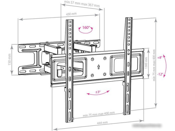 Кронштейн Arm Media LCD-417 (черный)