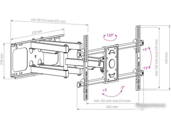 Кронштейн Arm Media Paramount-70