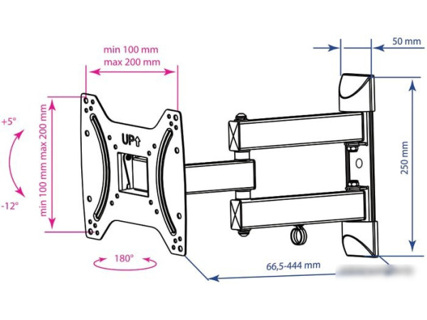 Кронштейн Kromax DIX-22 (черный)