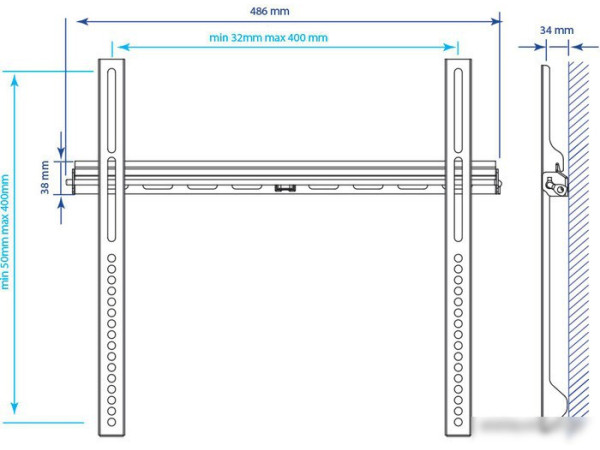 Кронштейн Kromax VEGA-11 (черный)