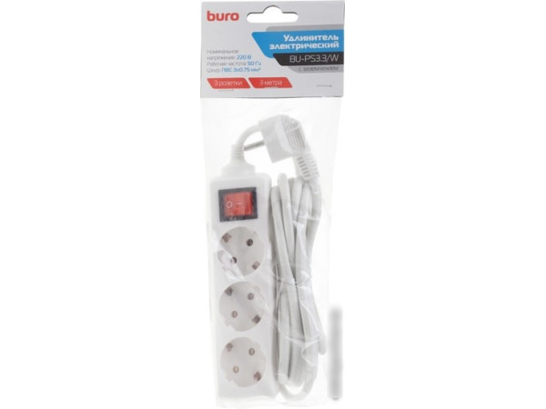 Сетевой фильтр Buro BU-PS3.3/W