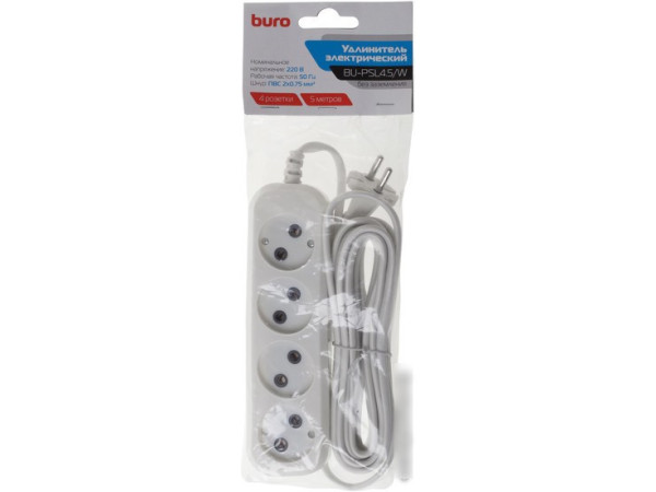 Сетевой фильтр Buro BU-PSL4.5/W
