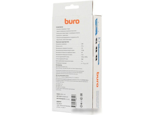 Сетевой фильтр Buro 800SH-1.8-B