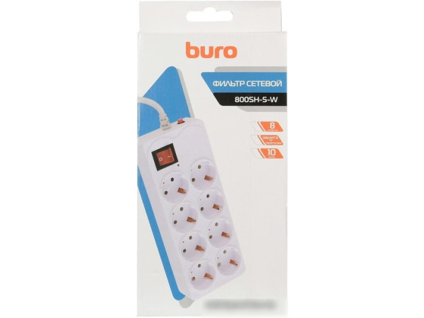 Сетевой фильтр Buro 800SH-5-W