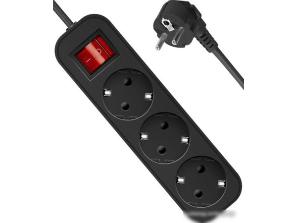 Удлинитель Defender G350 (5 м, черный)