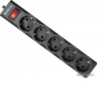 Сетевой фильтр Defender ES largo 5 (черный)