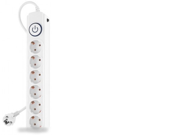 Сетевой фильтр IPPON BK-6-EU-3-10-W (3м, 6 розеток, белый)