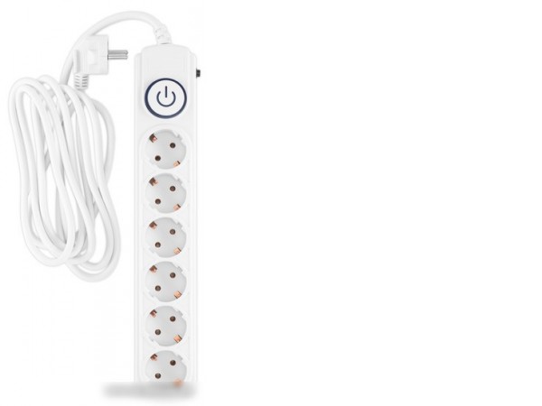 Сетевой фильтр IPPON BK-6-EU-3-10-W (3м, 6 розеток, белый)