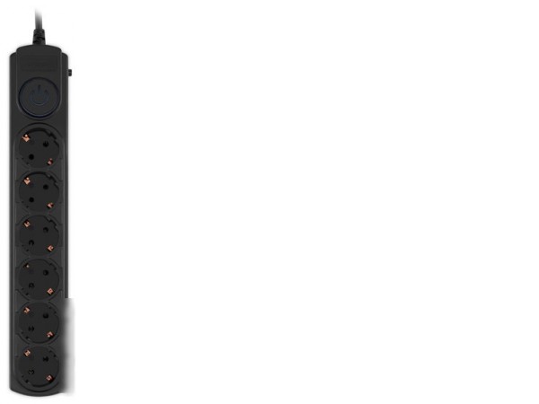 Сетевой фильтр IPPON BK-6-EU-5-10-B (5м, 6 розеток, черный)