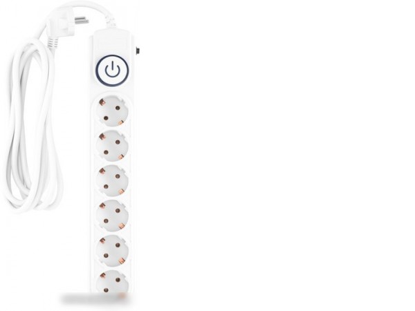 Сетевой фильтр IPPON BK-6-EU-5-16-W (5м, 6 розеток, белый)