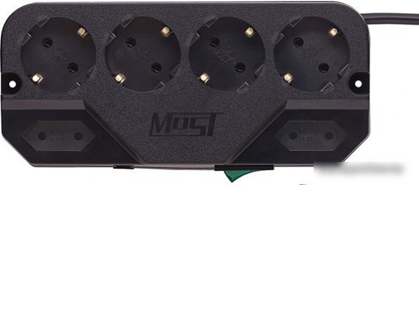 Сетевой фильтр Most CRG 5 м (черный)