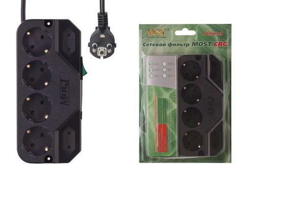 Сетевой фильтр Most CRG 5 м (черный)