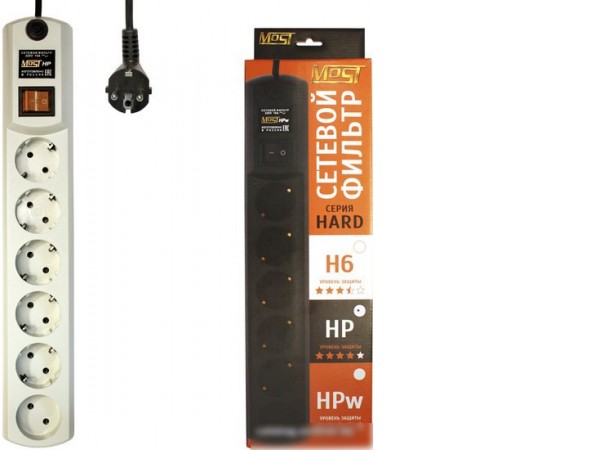 Сетевой фильтр Most HP 2 м (белый)