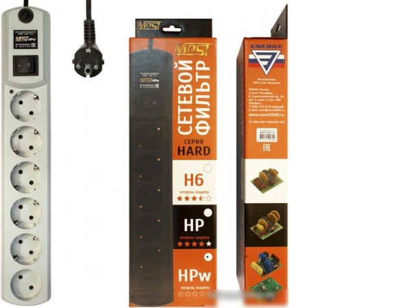 Сетевой фильтр Most HPW 2 м (белый)
